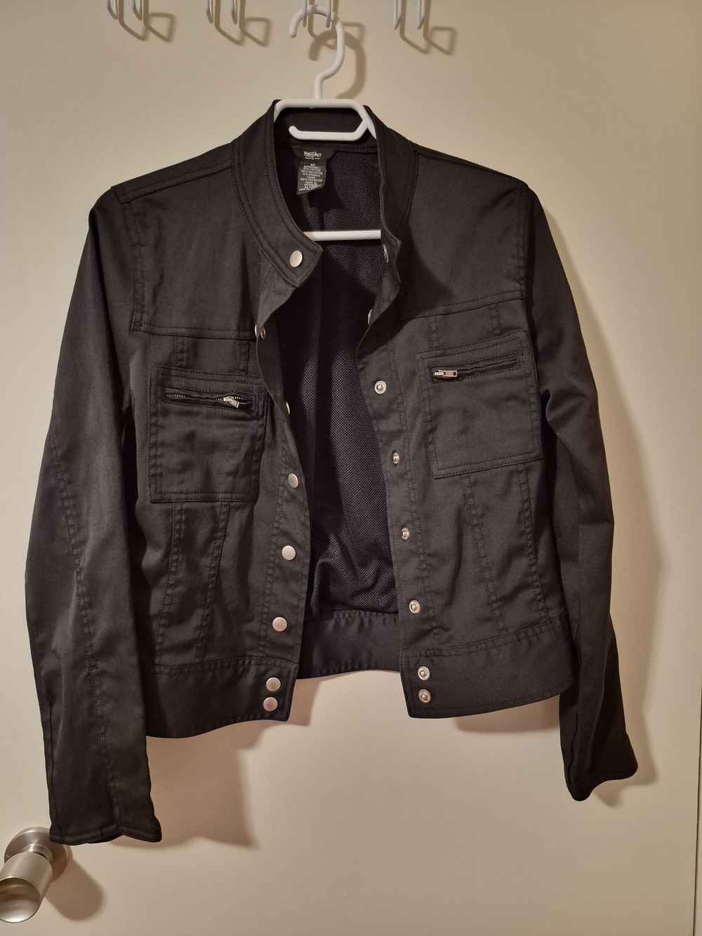 Mossimo Black Utility Jacket with Snap Front